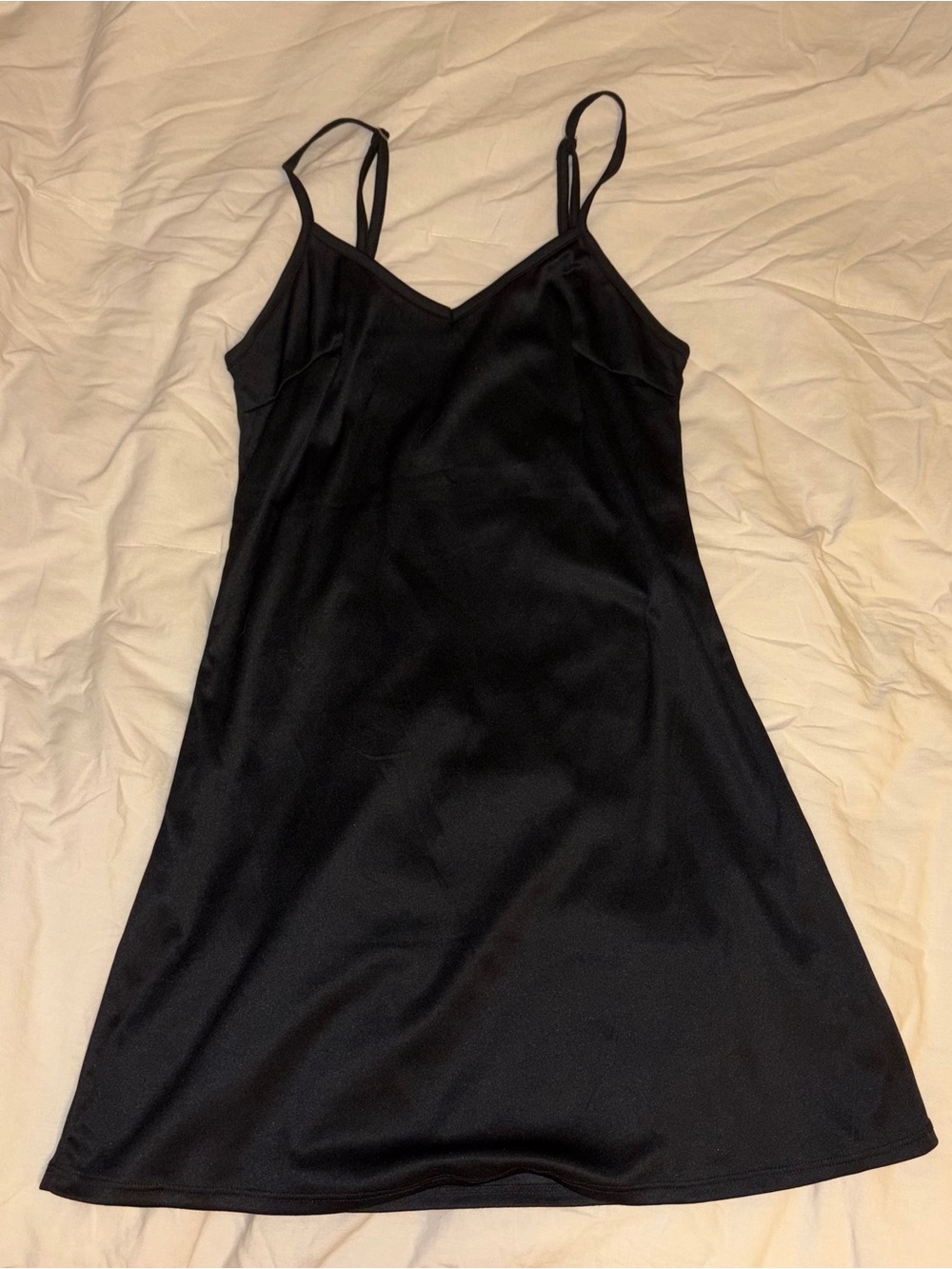 Simple Black Mini Dress with Spaghetti Straps
